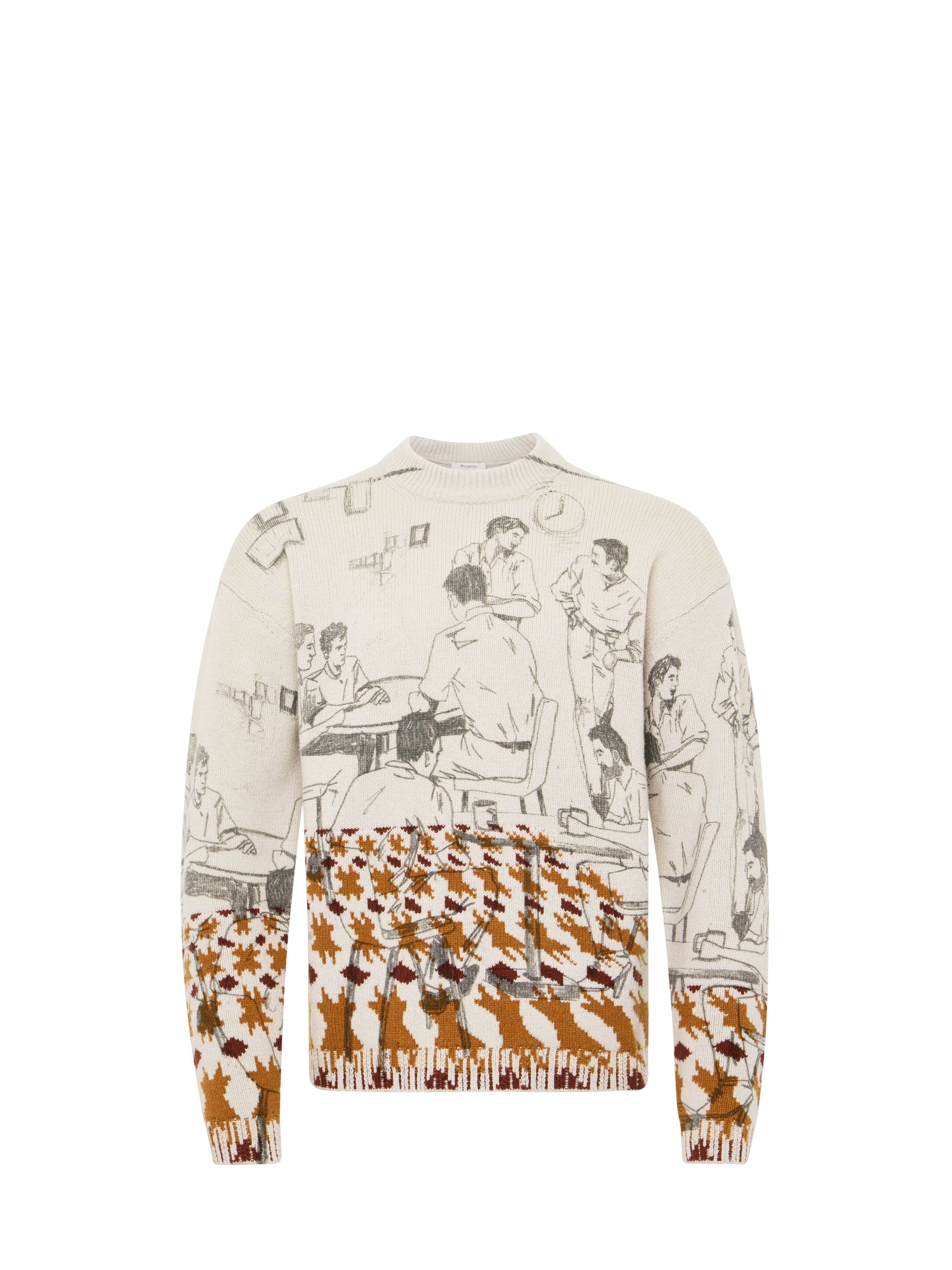Pull Jacquard Imprimé - Dove Grey