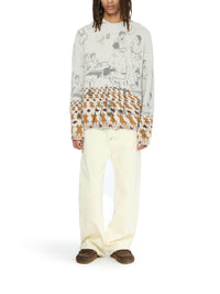 Pull jacquard en laine - Dove Grey