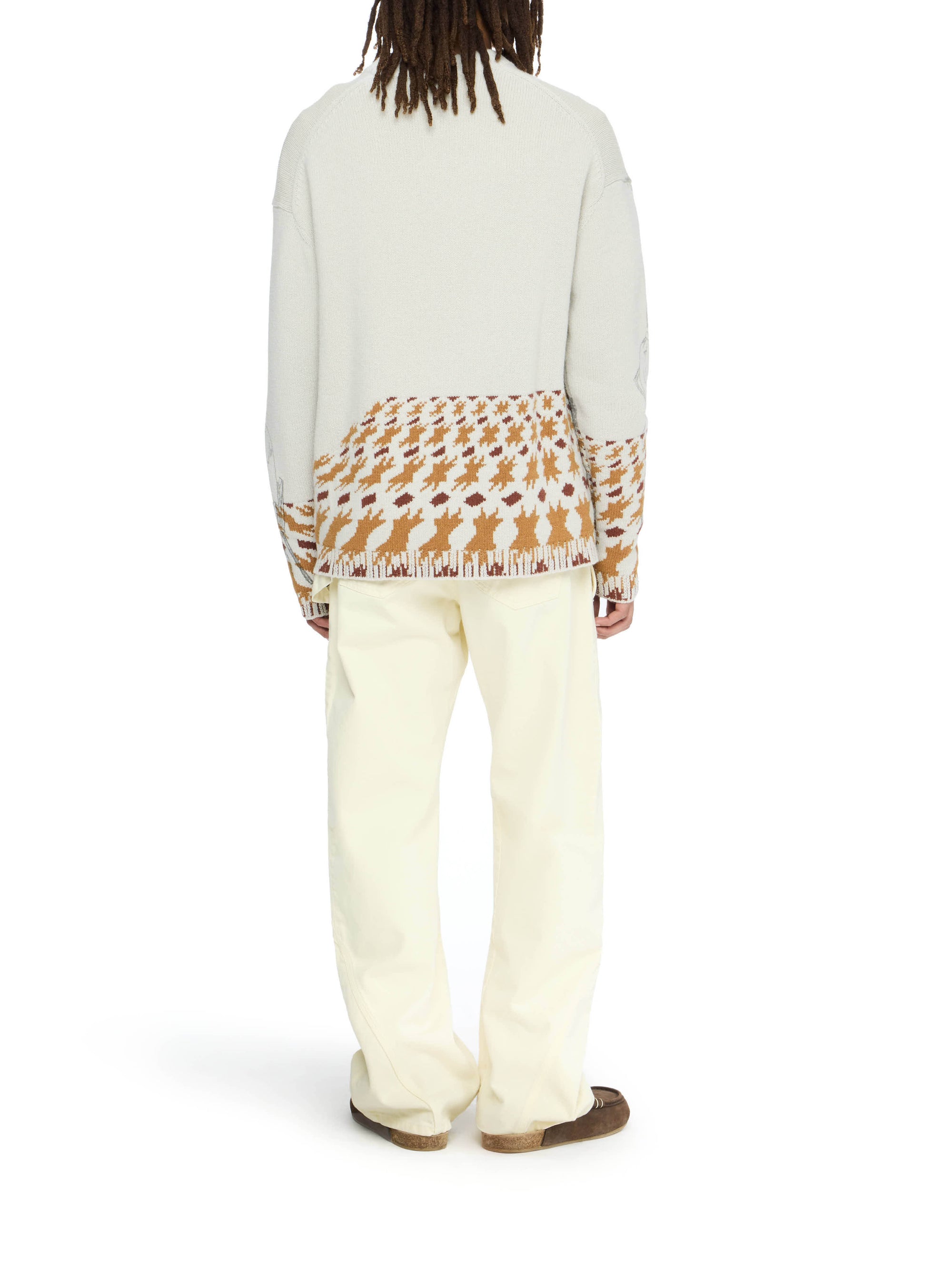 Pull Jacquard Imprimé - Dove Grey