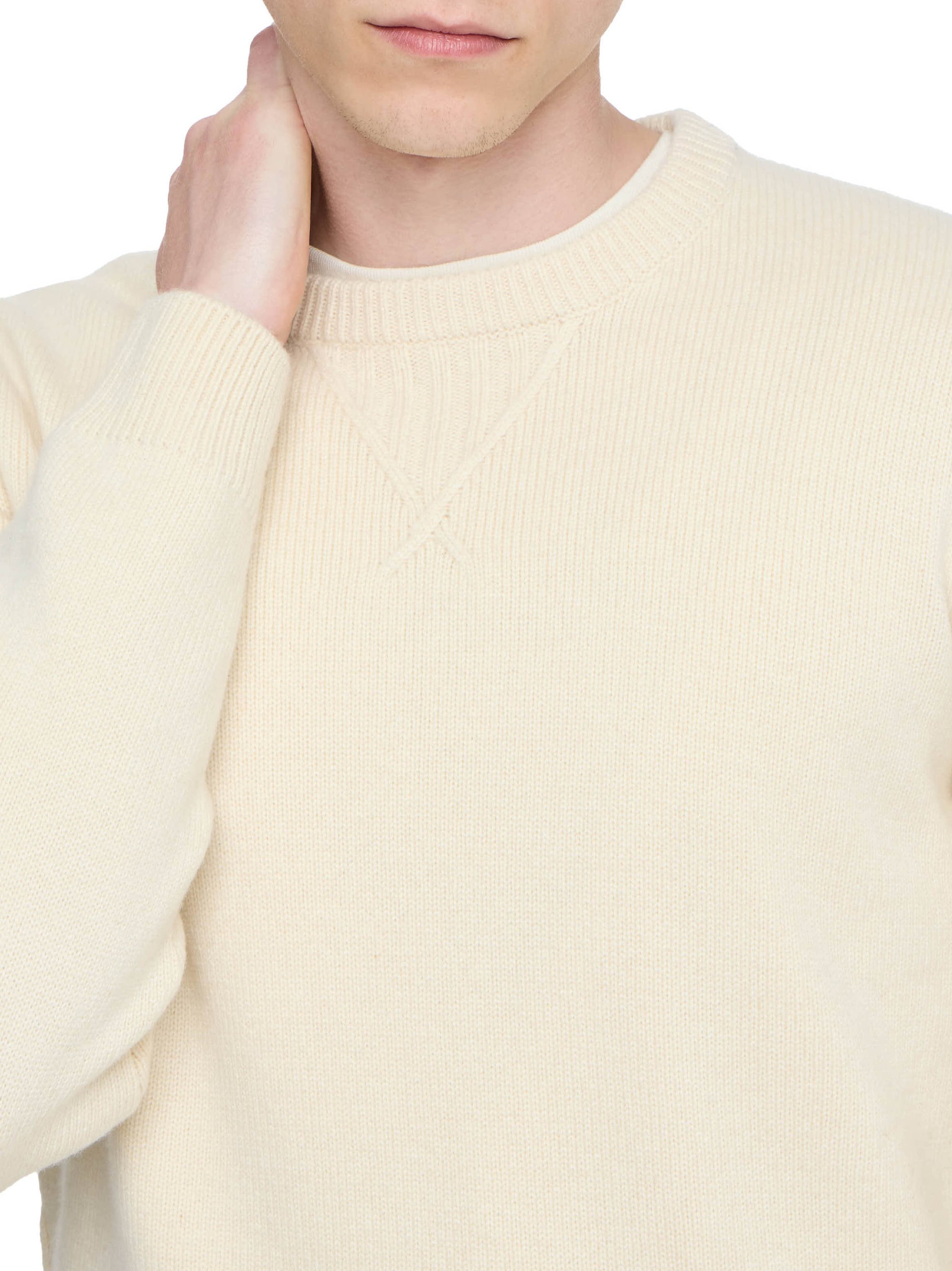 Pull À Détails En Jersey - Ecru