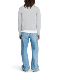 Pull À Détails En Jersey - Light Grey Melange
