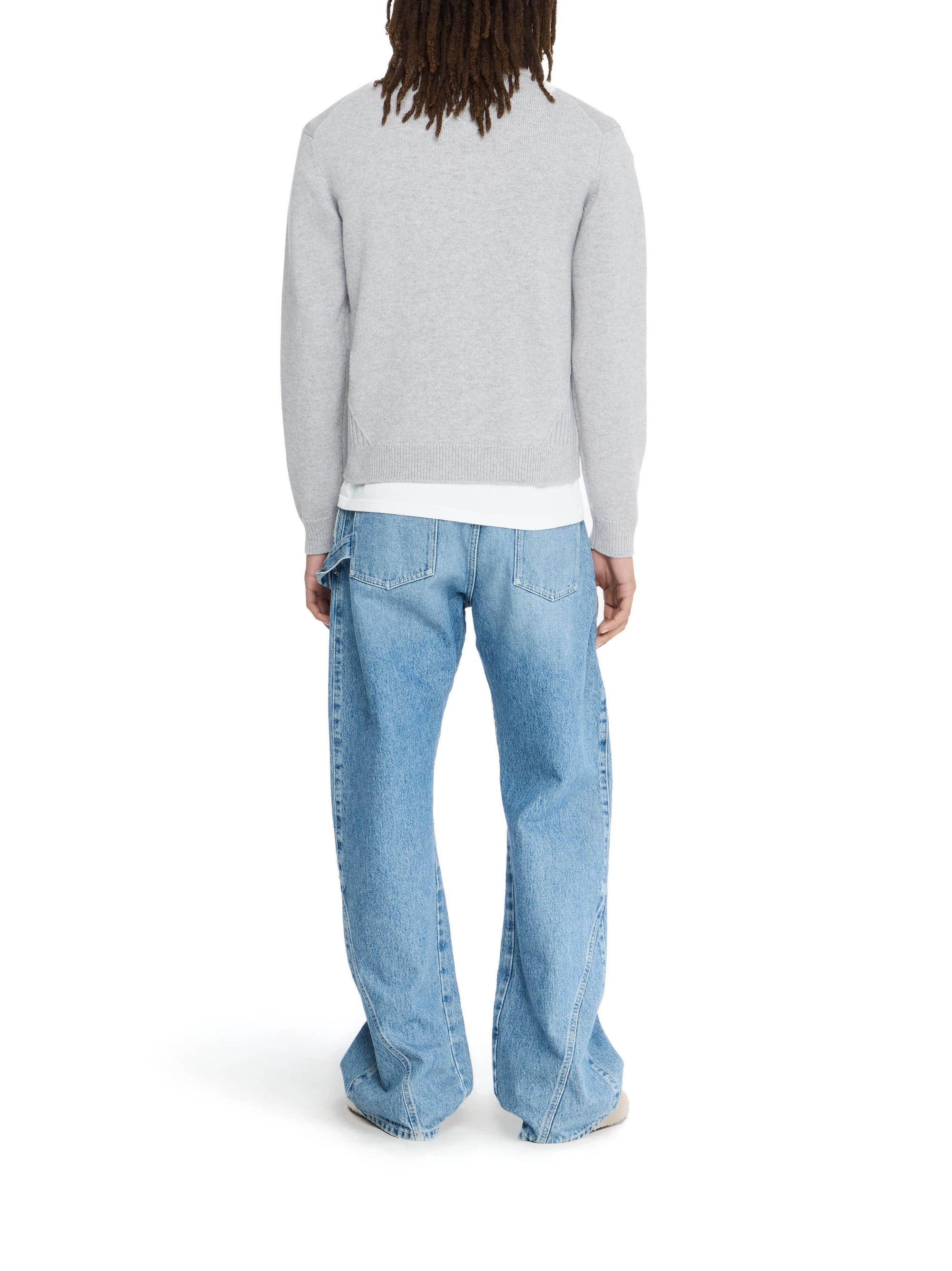 Pull À Détails En Jersey - Light Grey Melange