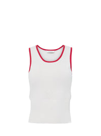 Gilet À Bordures Contrastées - Ecru