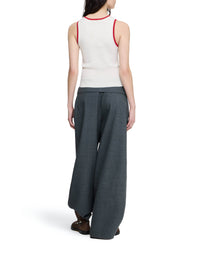 Gilet À Bordures Contrastées - Ecru