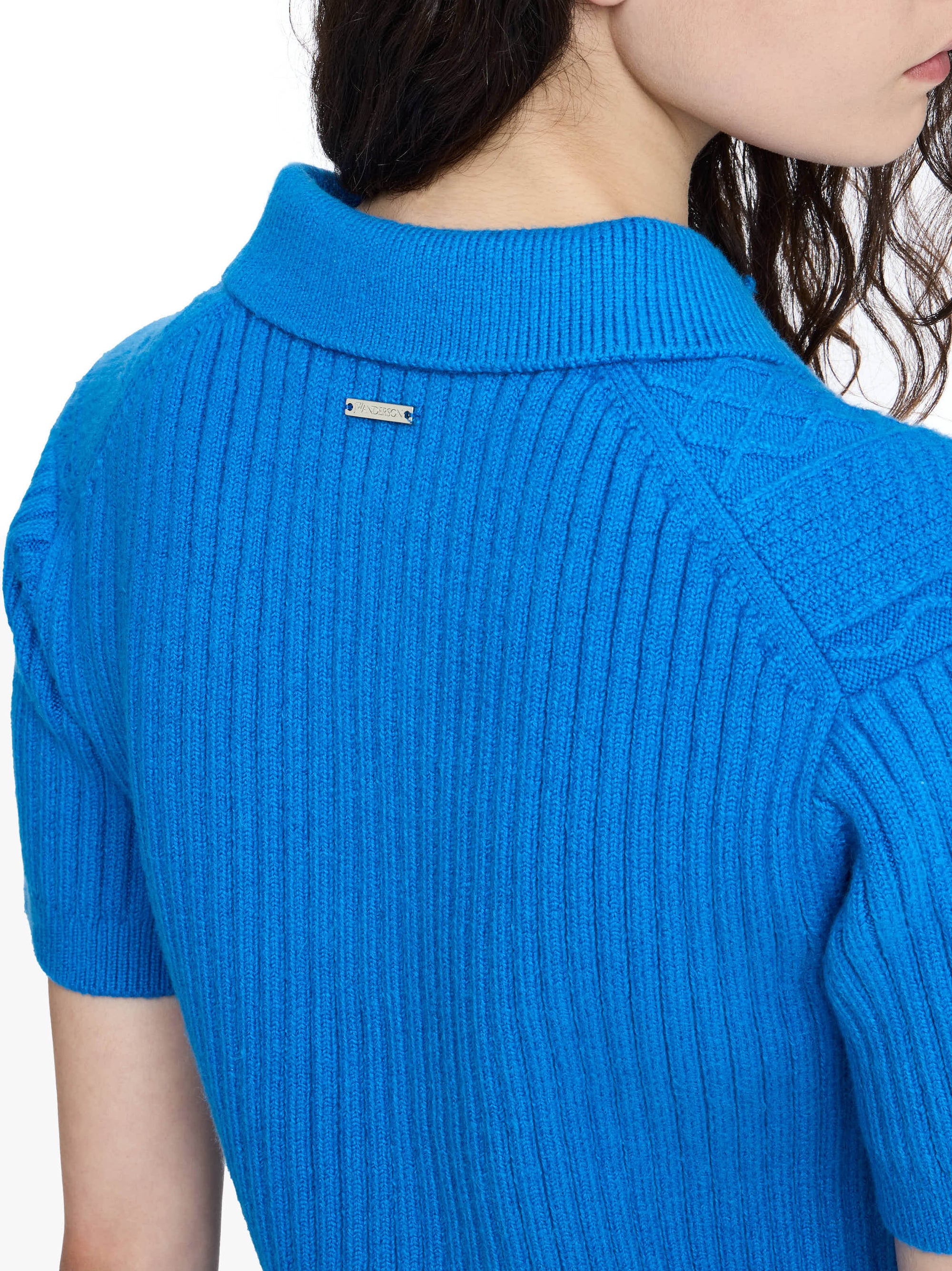 Polo Court En Maille Tressée - Bright Blue