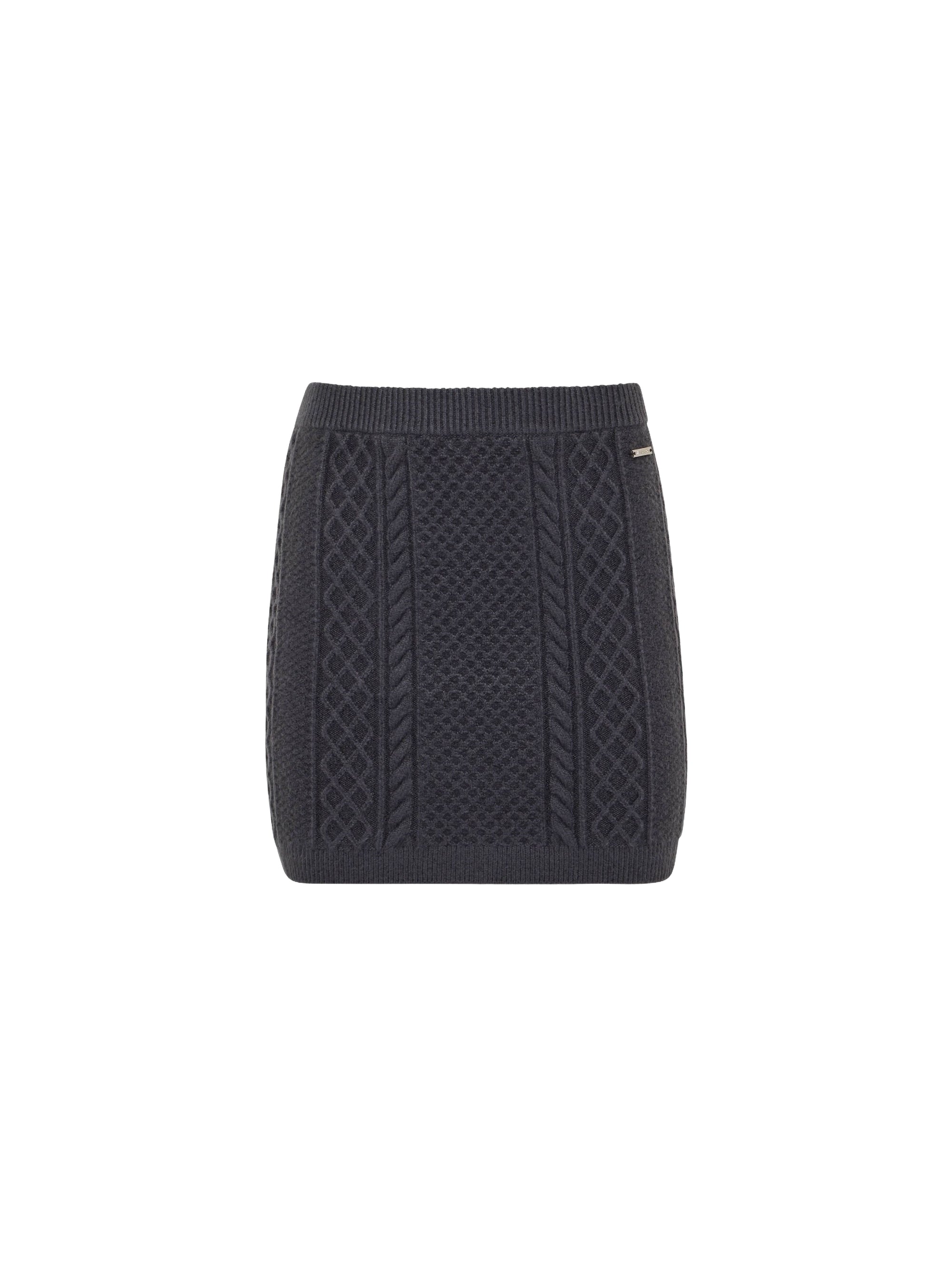 Jupe courte en laine - Charcoal