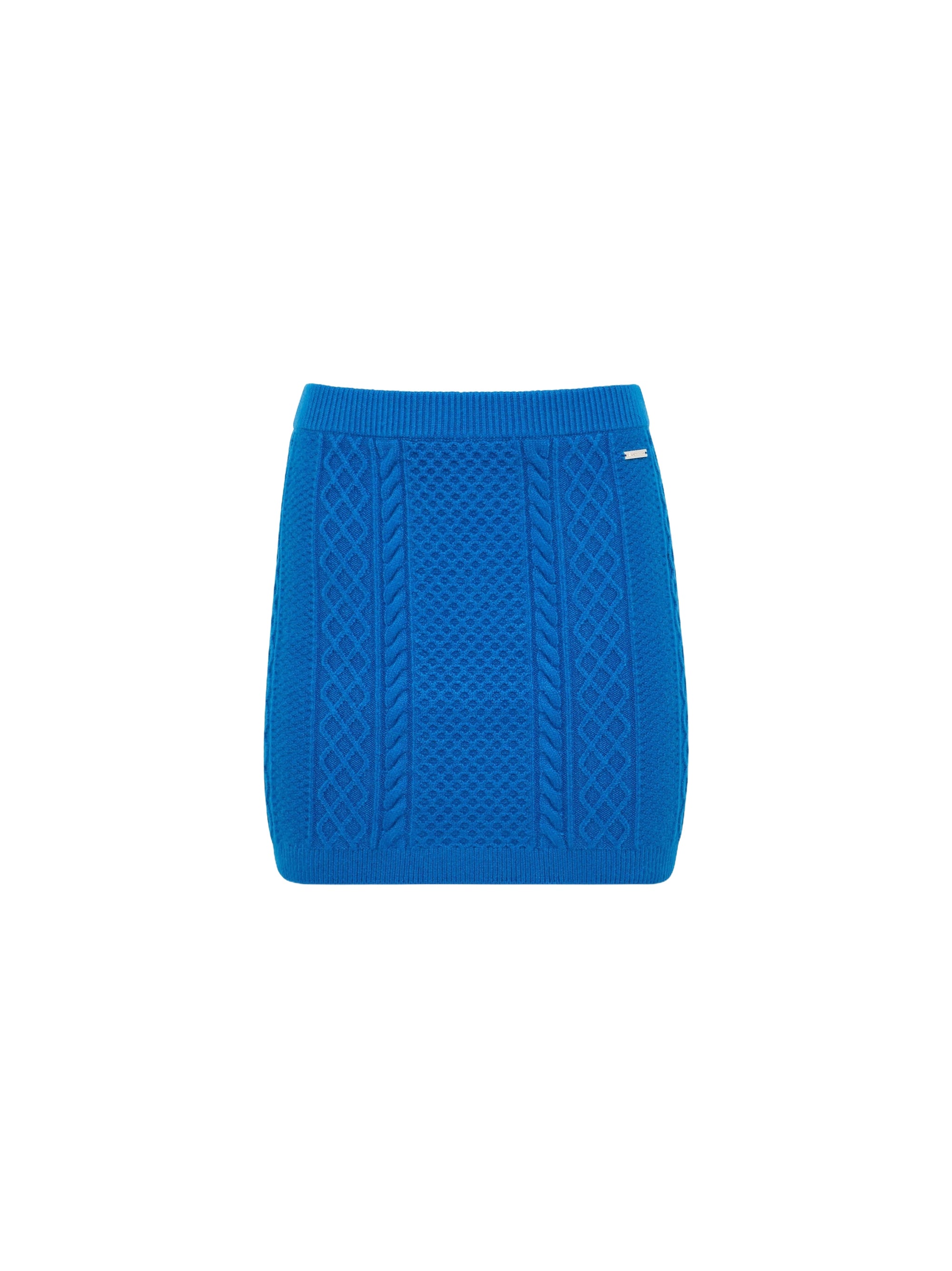 Mini-Jupe En Maille Torsadée - Bright Blue