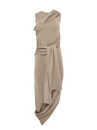 Robe Sans Manches Avec Détail Nœud - Sandstone