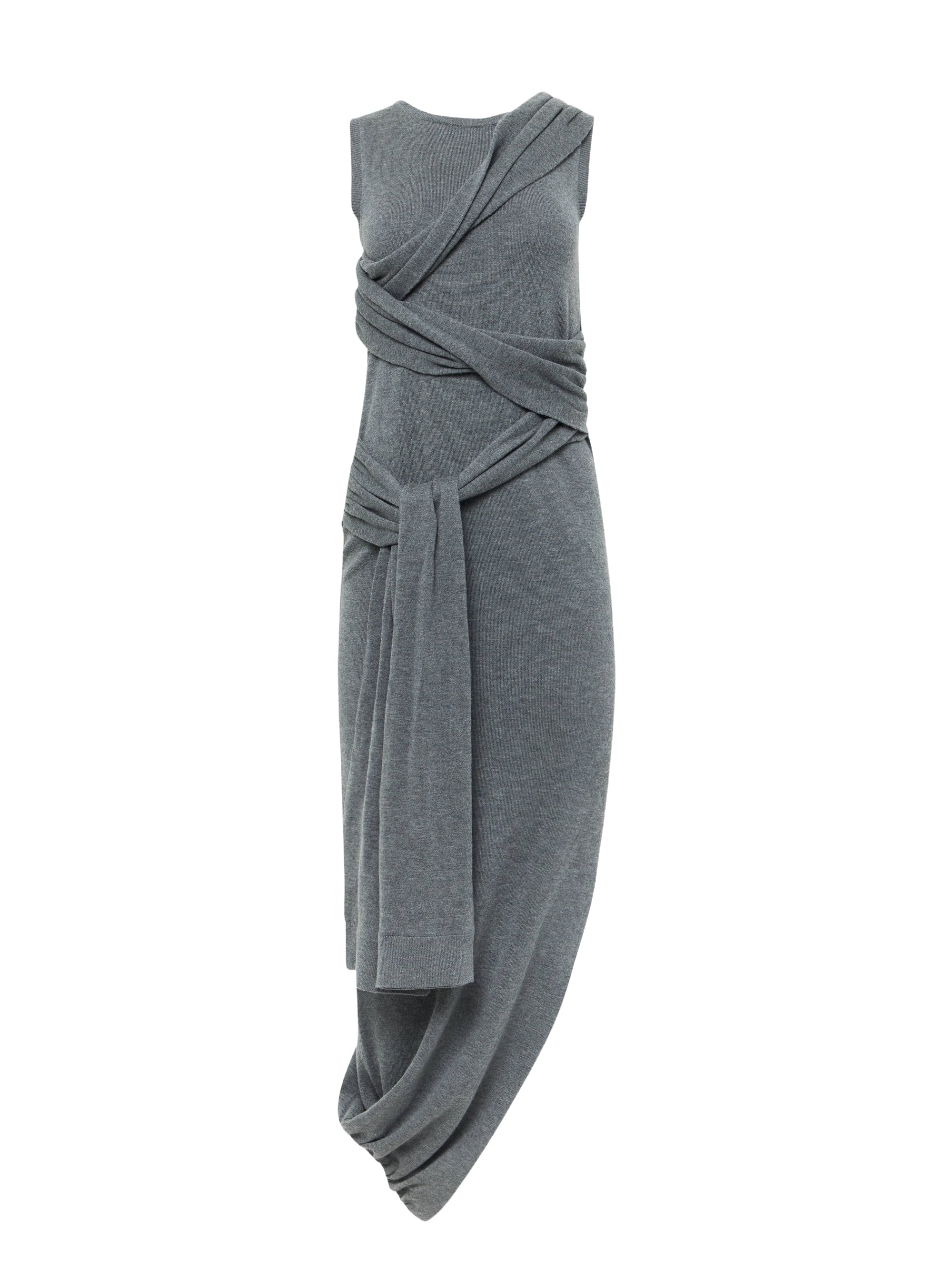 Robe Sans Manches Avec Détail Nœud - Charcoal Melange