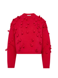 Pull court à boucles - Crimson Red