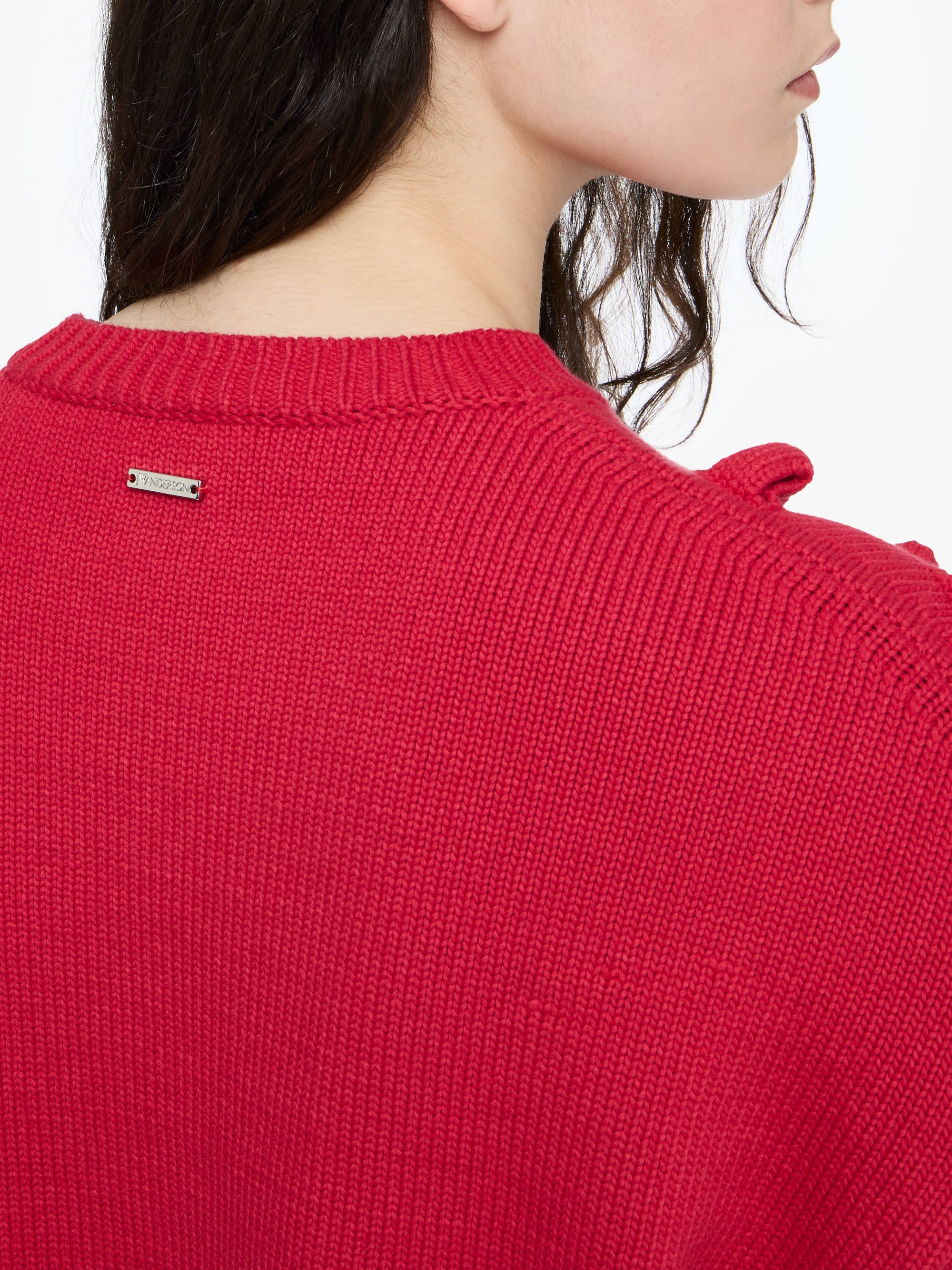 Pull Court À Boucles - Crimson Red