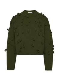 Pull court à boucles - Khaki
