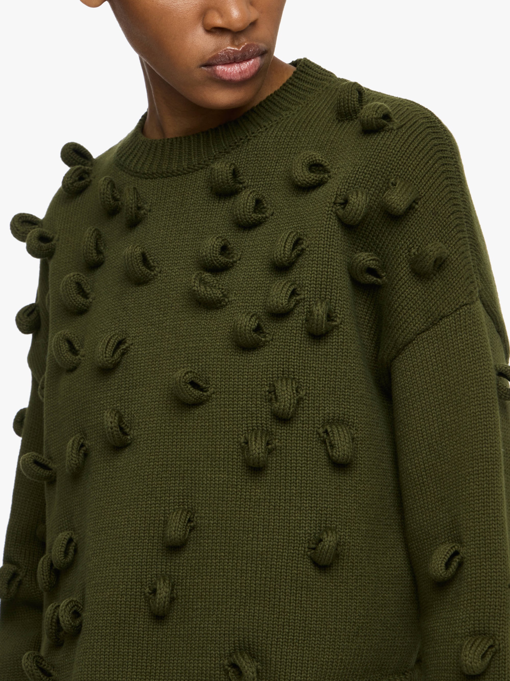 Pull Court À Boucles - Khaki