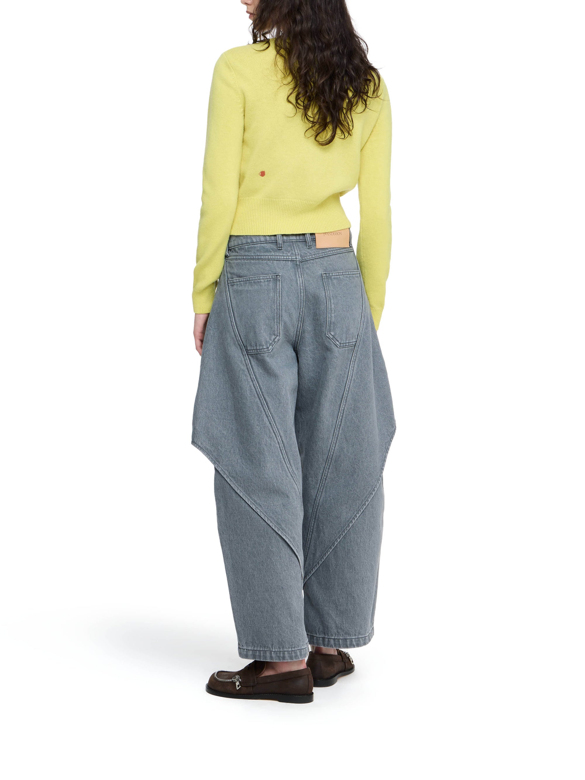 Cardigan à broderies en laine - Lemon