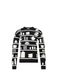 Pull En Jacquard Crockery - Black/White