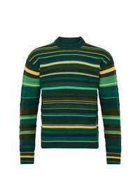Pull à rayures en laine - Green & Multi