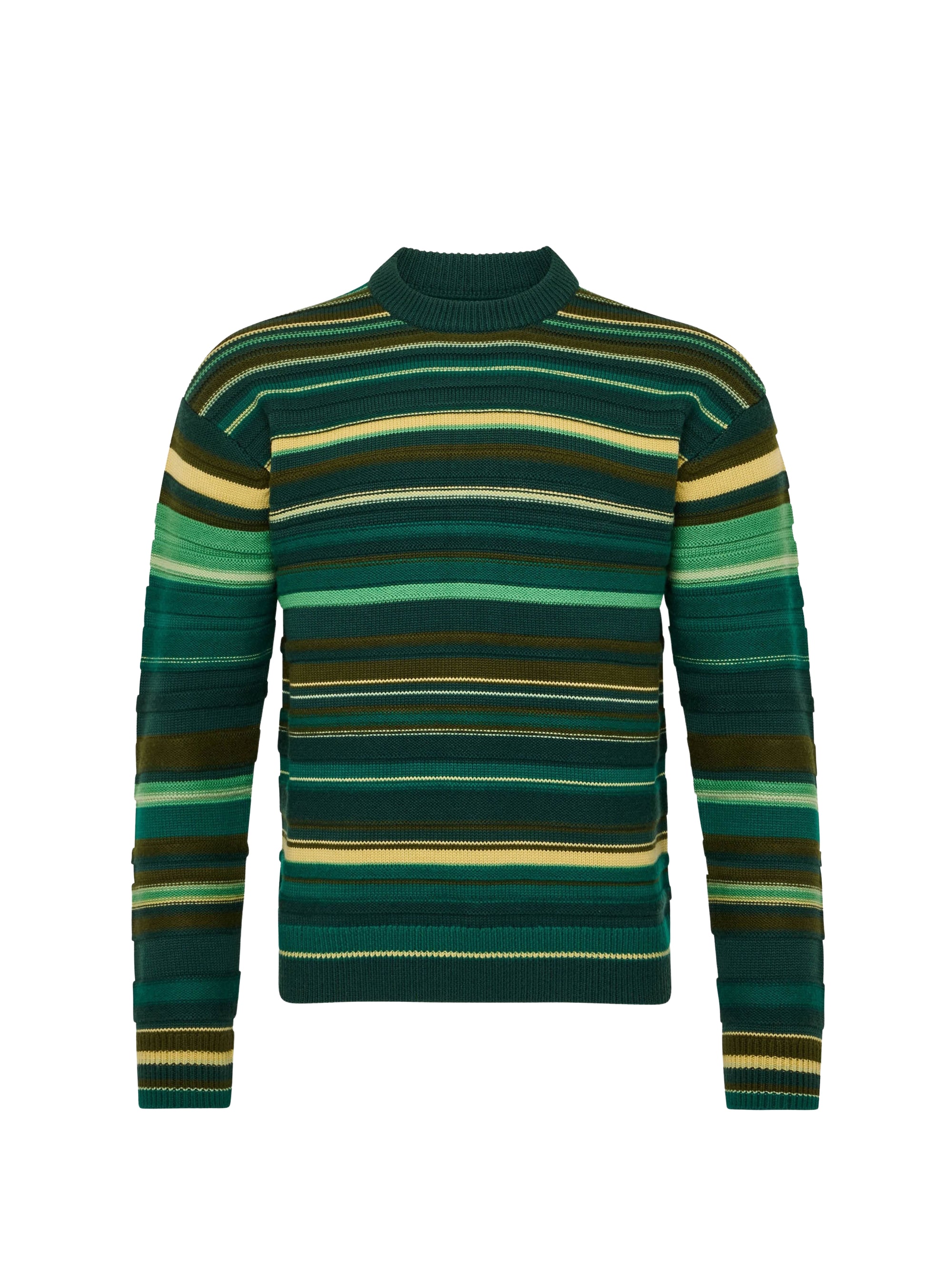 Pull à rayures en laine - Green & Multi
