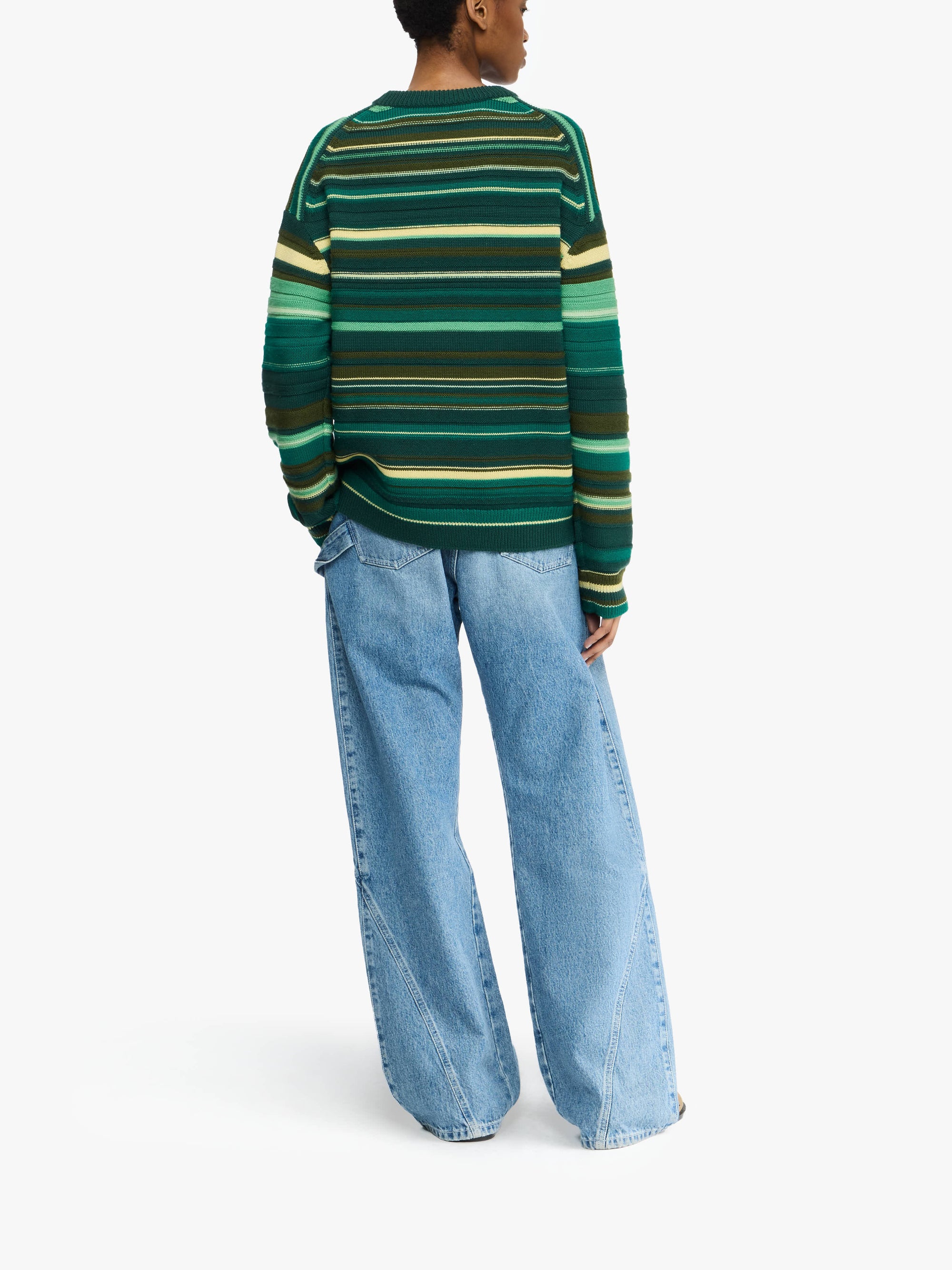 Pull À Rayures Multicolores - Green/Multi