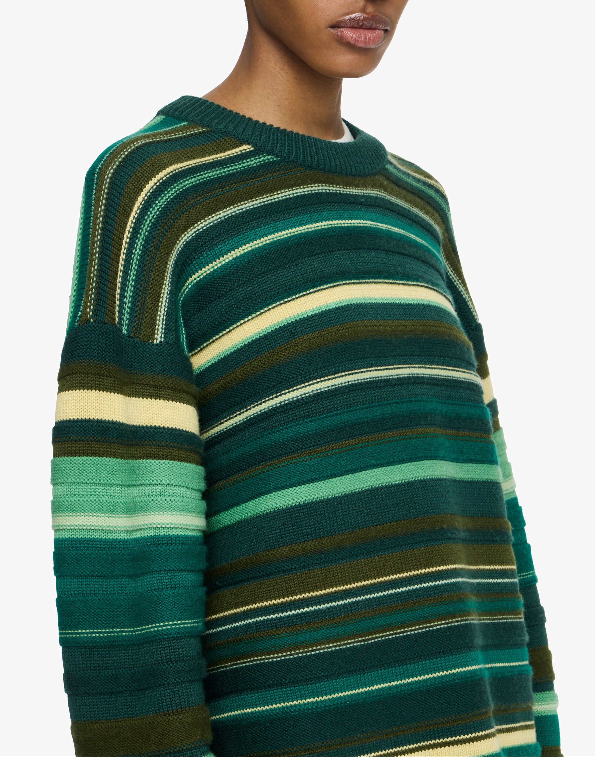 Pull À Rayures Multicolores - Green/Multi