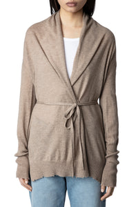 Cardigan Hazzel en cachemire - Ficelle