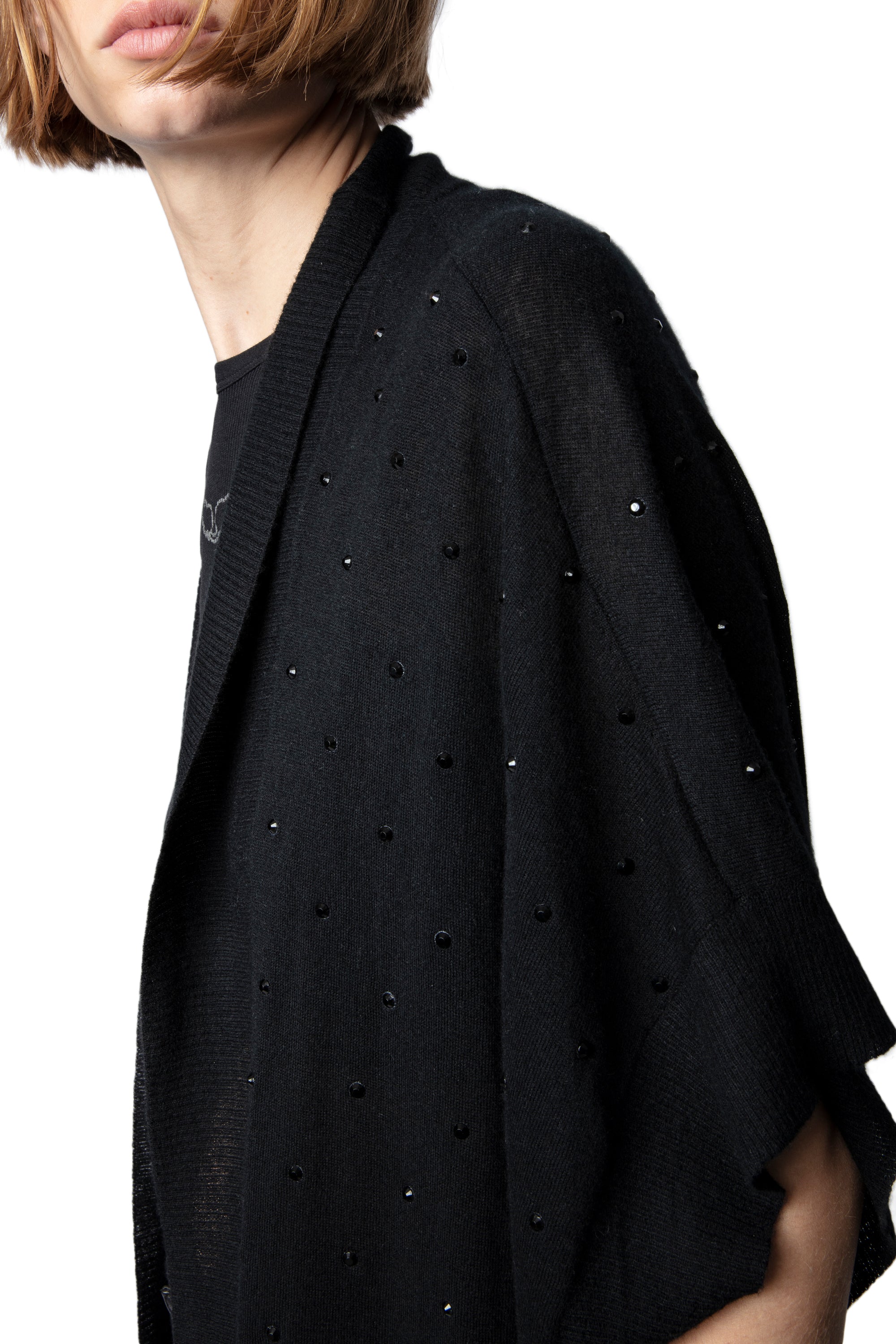 Gilet Indian en cachemire - Noir
