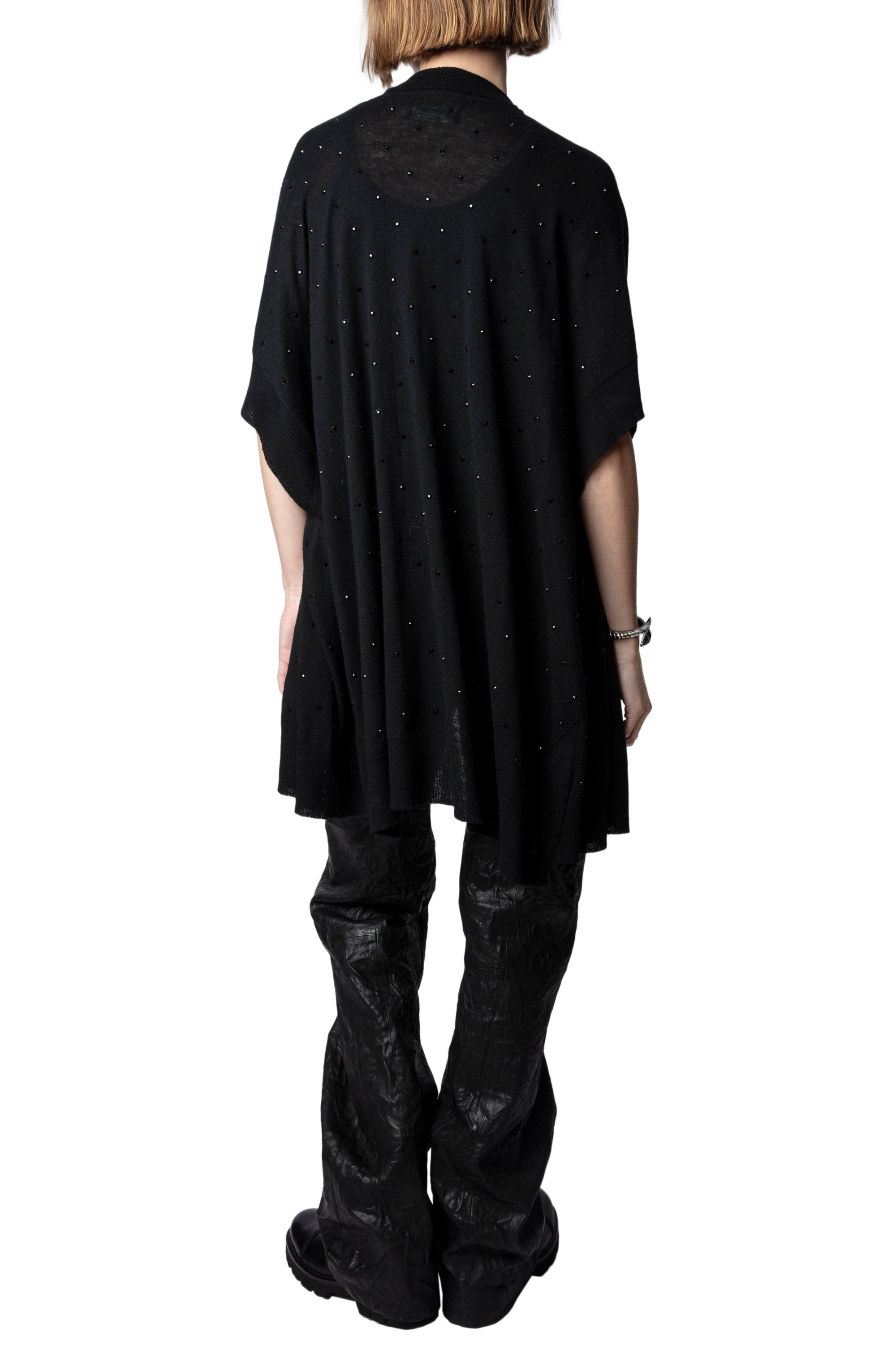 Gilet Indian en cachemire - Noir