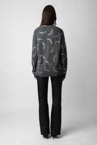 Mirka Strass cashmere cardigan - Slate grey