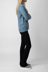 Cardigan Jim Patch en cachemire - Denim