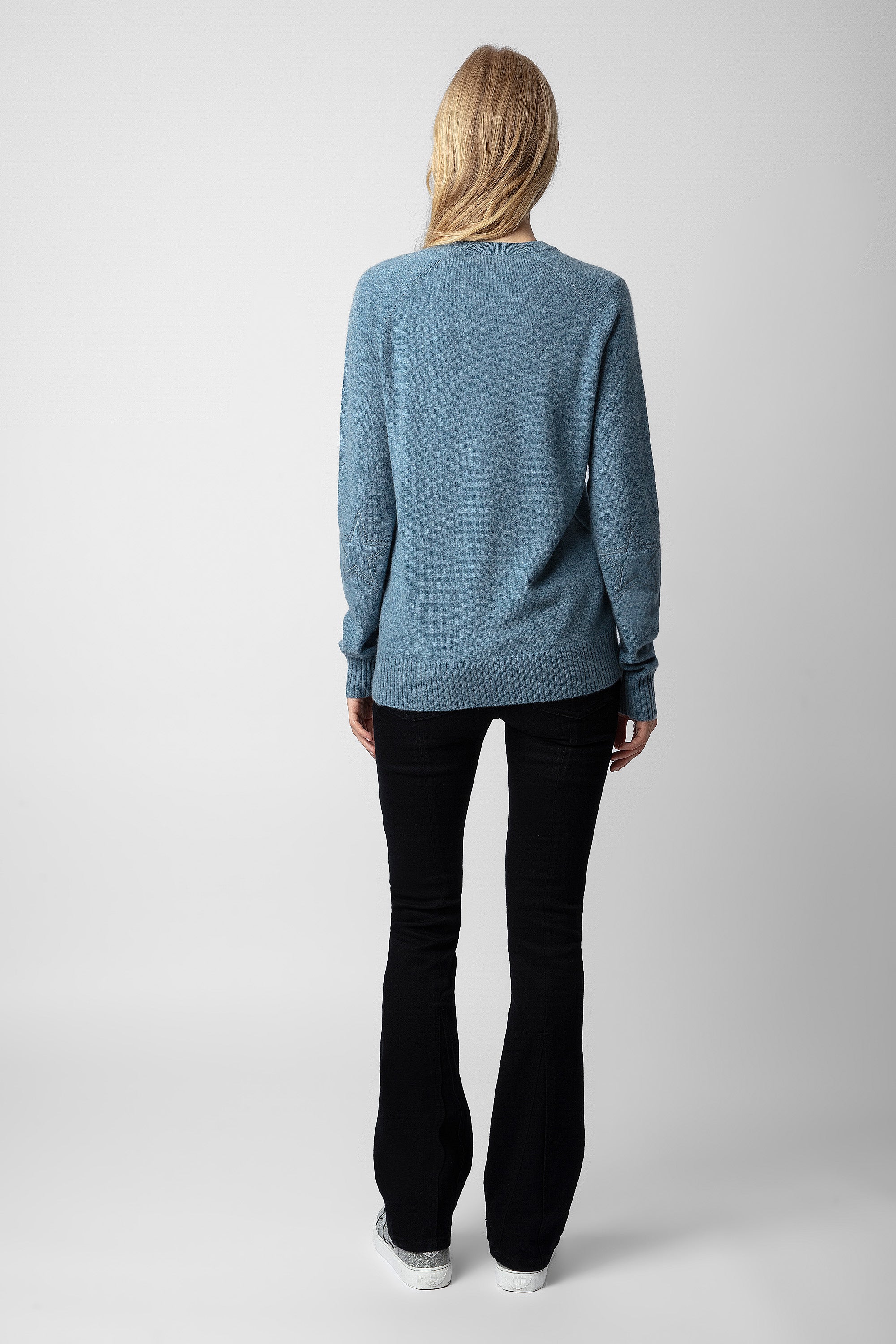 Cardigan Jim Patch en cachemire - Denim