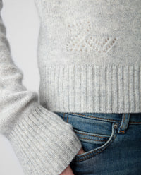 Voltia RC cashmere ribbed cardigan - Light China Grey