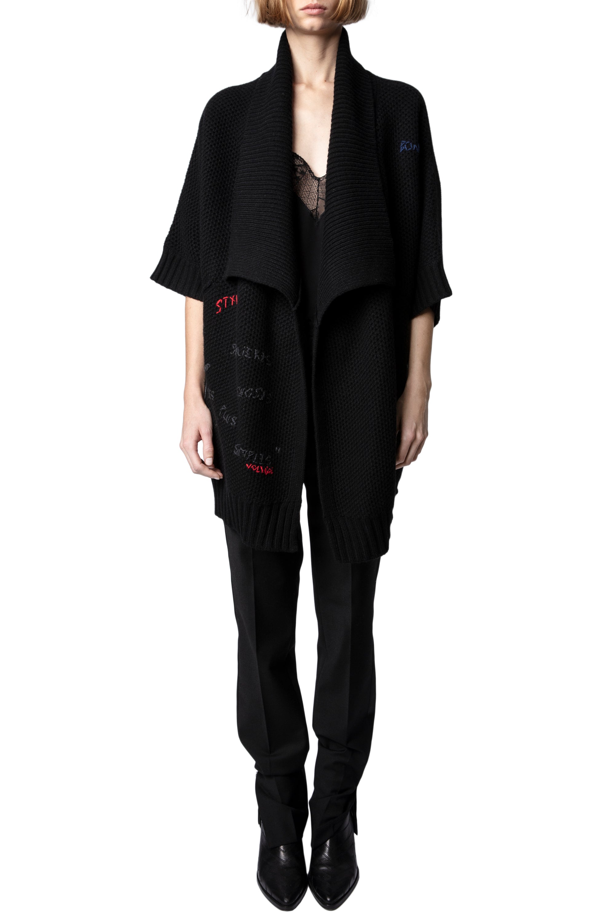 Gilet West en cachemire - Noir
