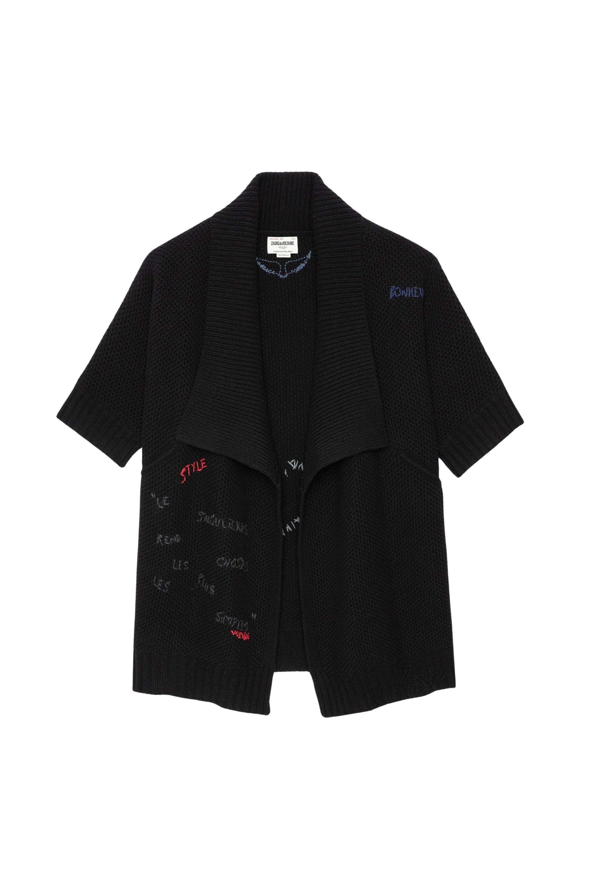 Gilet West en cachemire - Noir