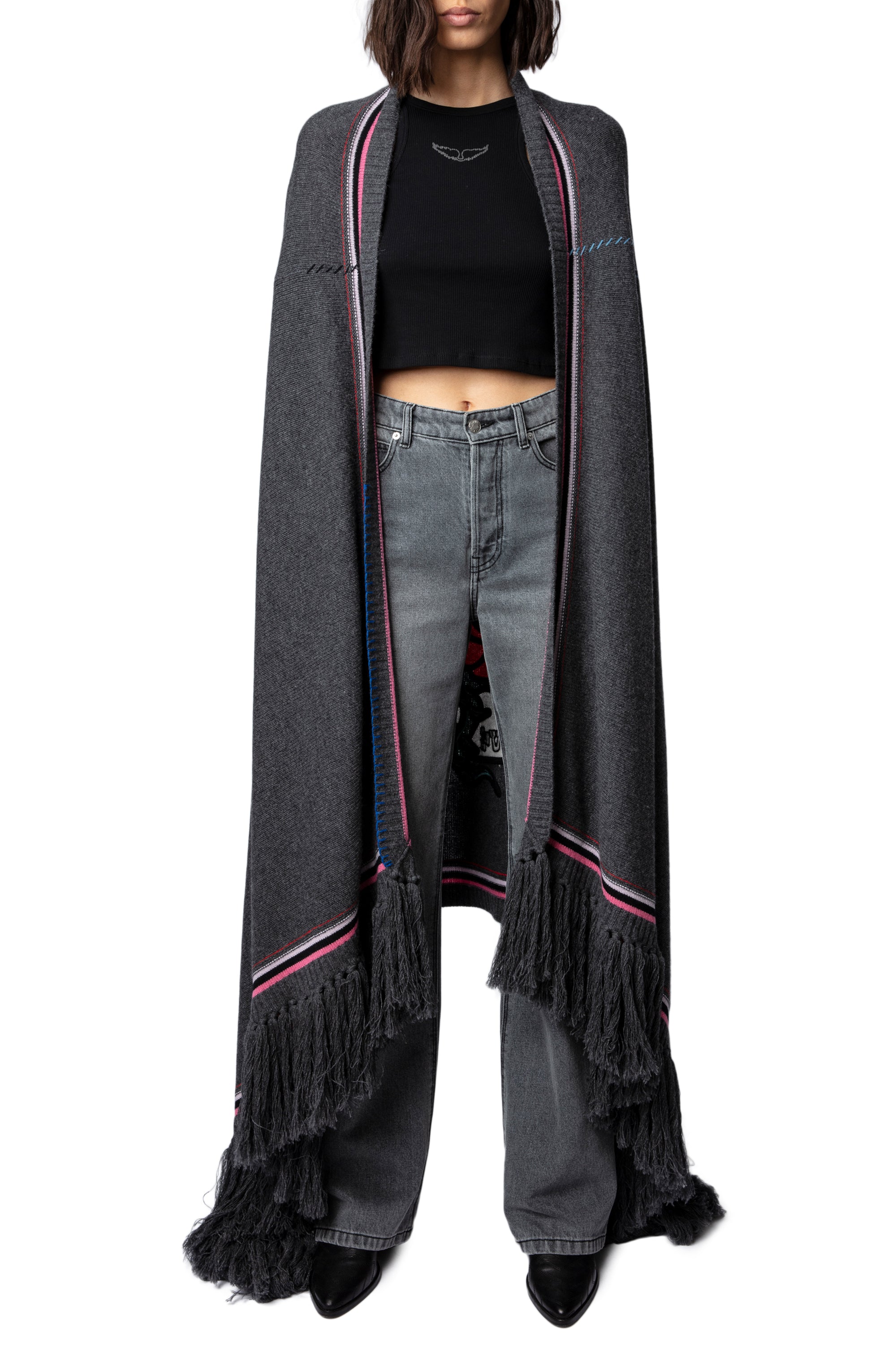 ZHORS LIGNE ANTHRACITE SKELETON WS PLAID