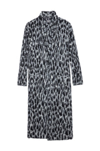 Manteau Tilda Léopard en mohair - Ardoise