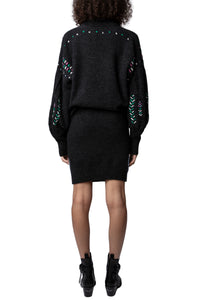 Robe Alabama en cachemire et laine - Anthracite
