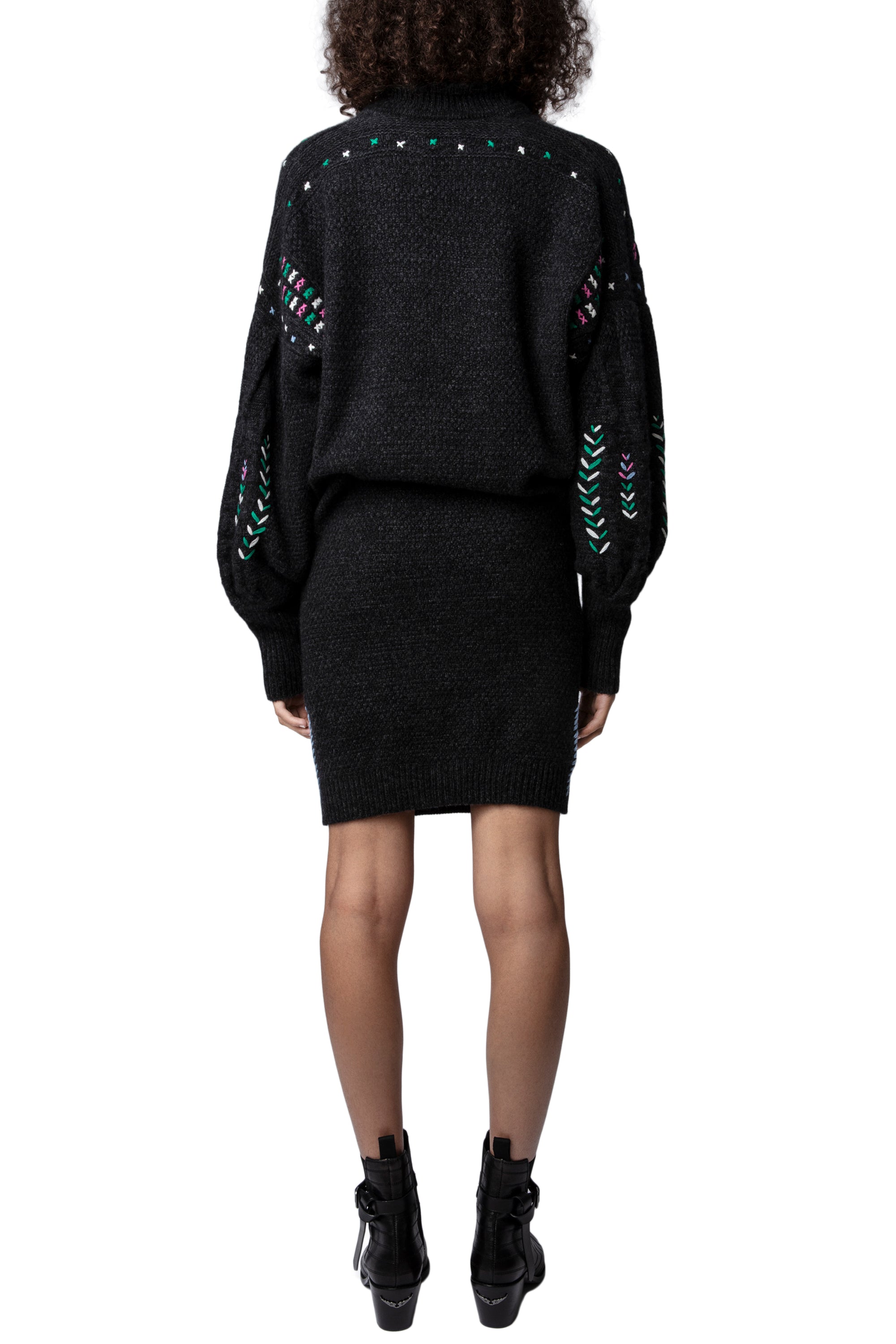 Robe Alabama en cachemire et laine - Anthracite