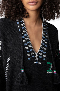 Robe Alabama en cachemire et laine - Anthracite