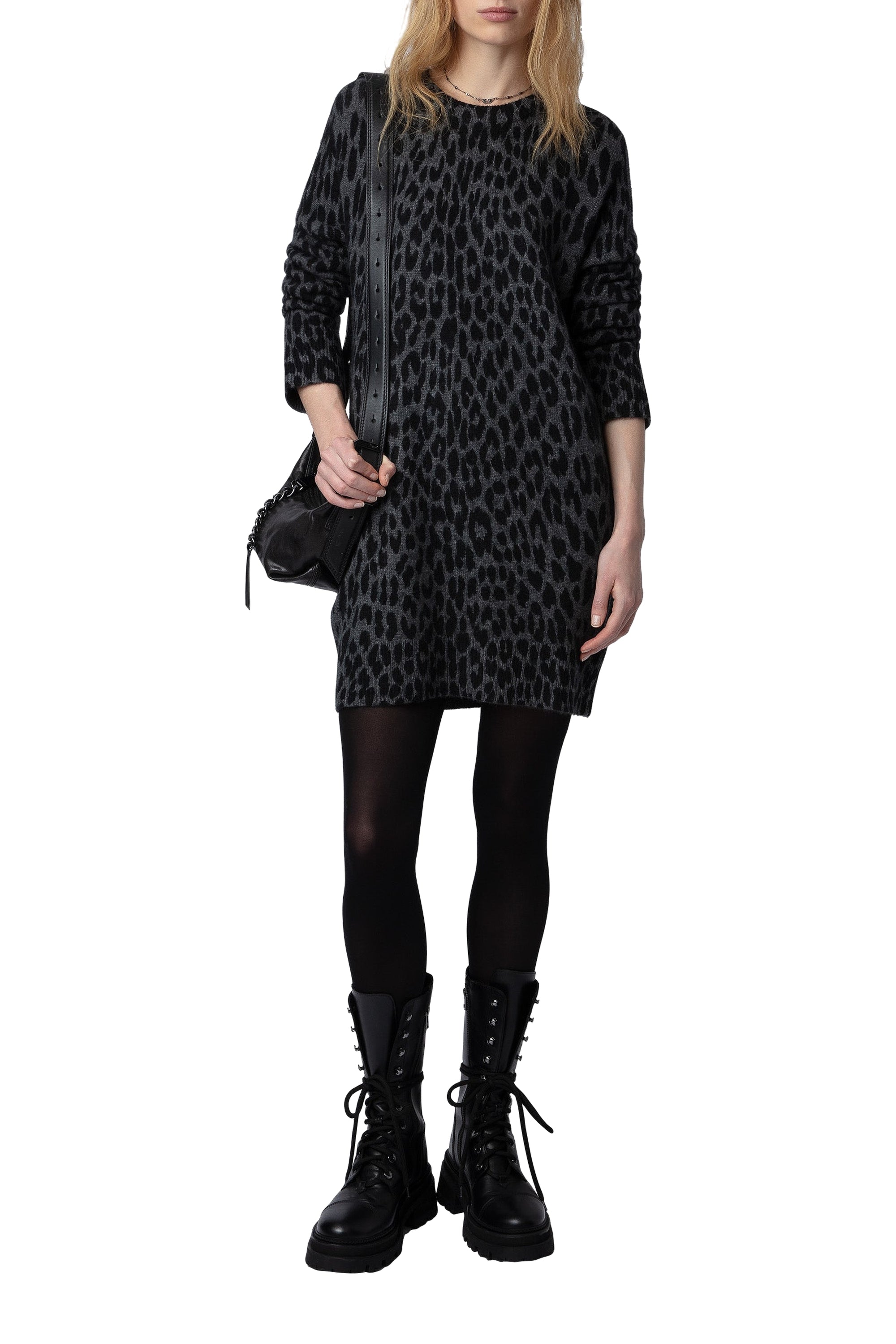 Robe Malia en cachemire - Charcoal