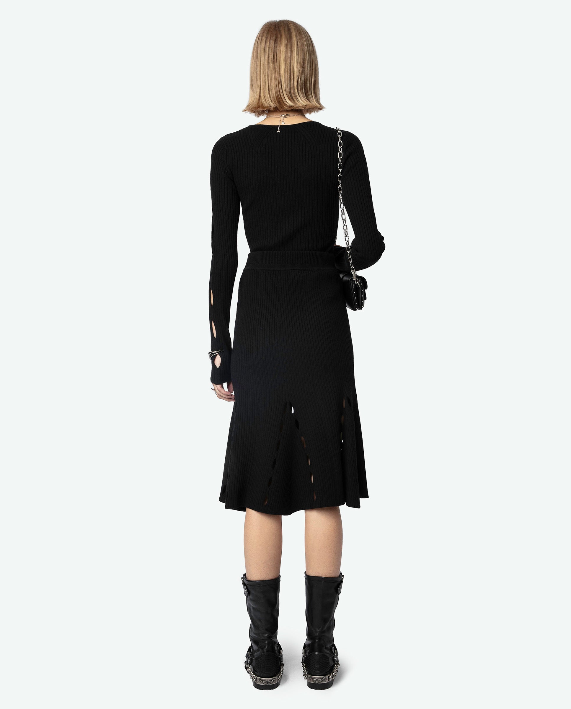 Jupe Ginza en laine - Noir
