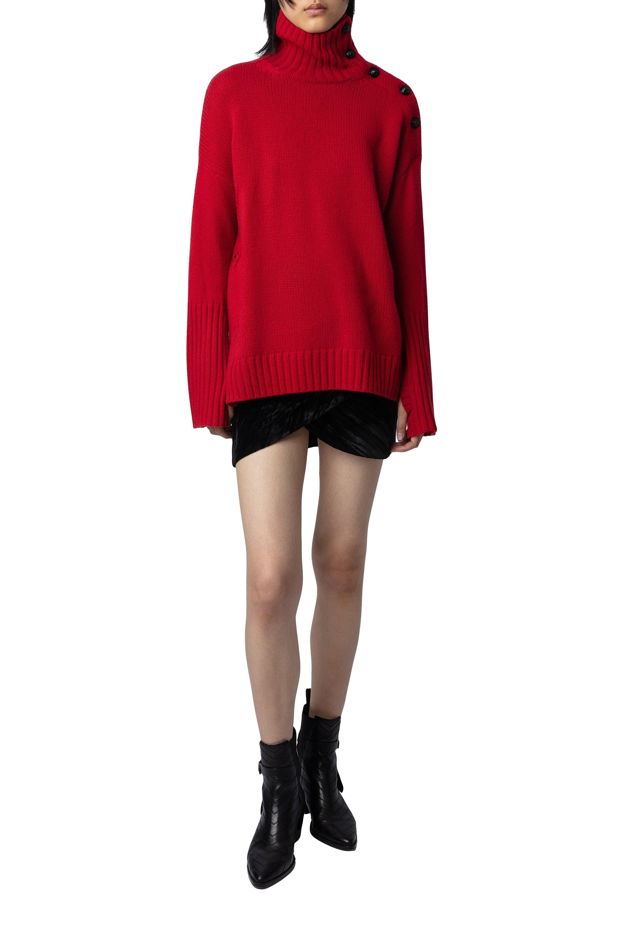 Pull Alma en cachemire - Cerise
