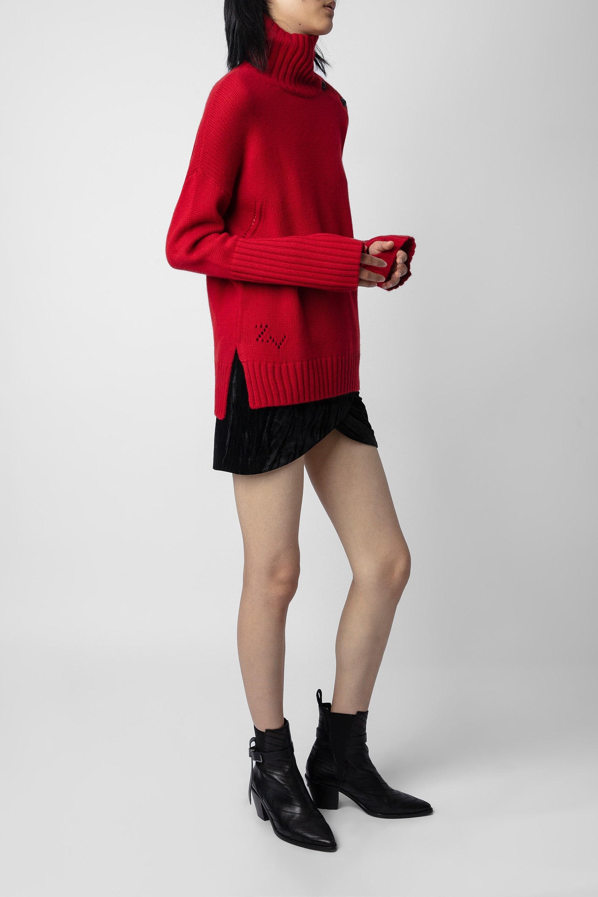 Pull Alma en cachemire - Cerise