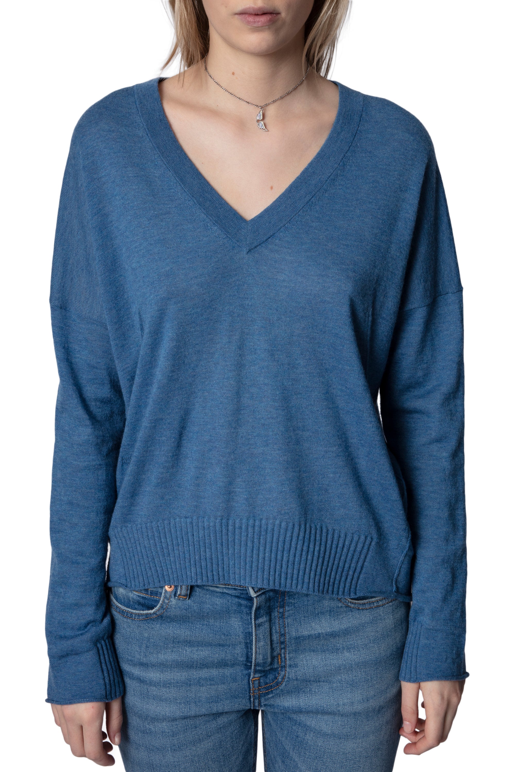 Pull Brumy en cachemire - Denim