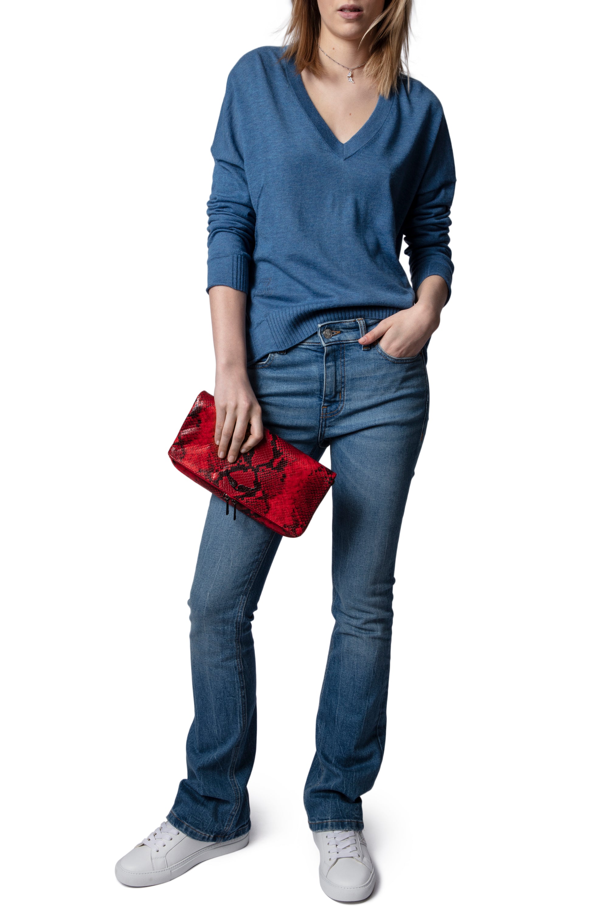 Pull Brumy en cachemire - Denim
