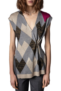 Heather Hearthlington jumper in soft wool - China grey