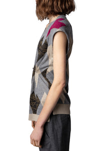 Heather Hearthlington jumper in soft wool - China grey