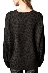 Pull Markus Leo en cachemire - Kaki