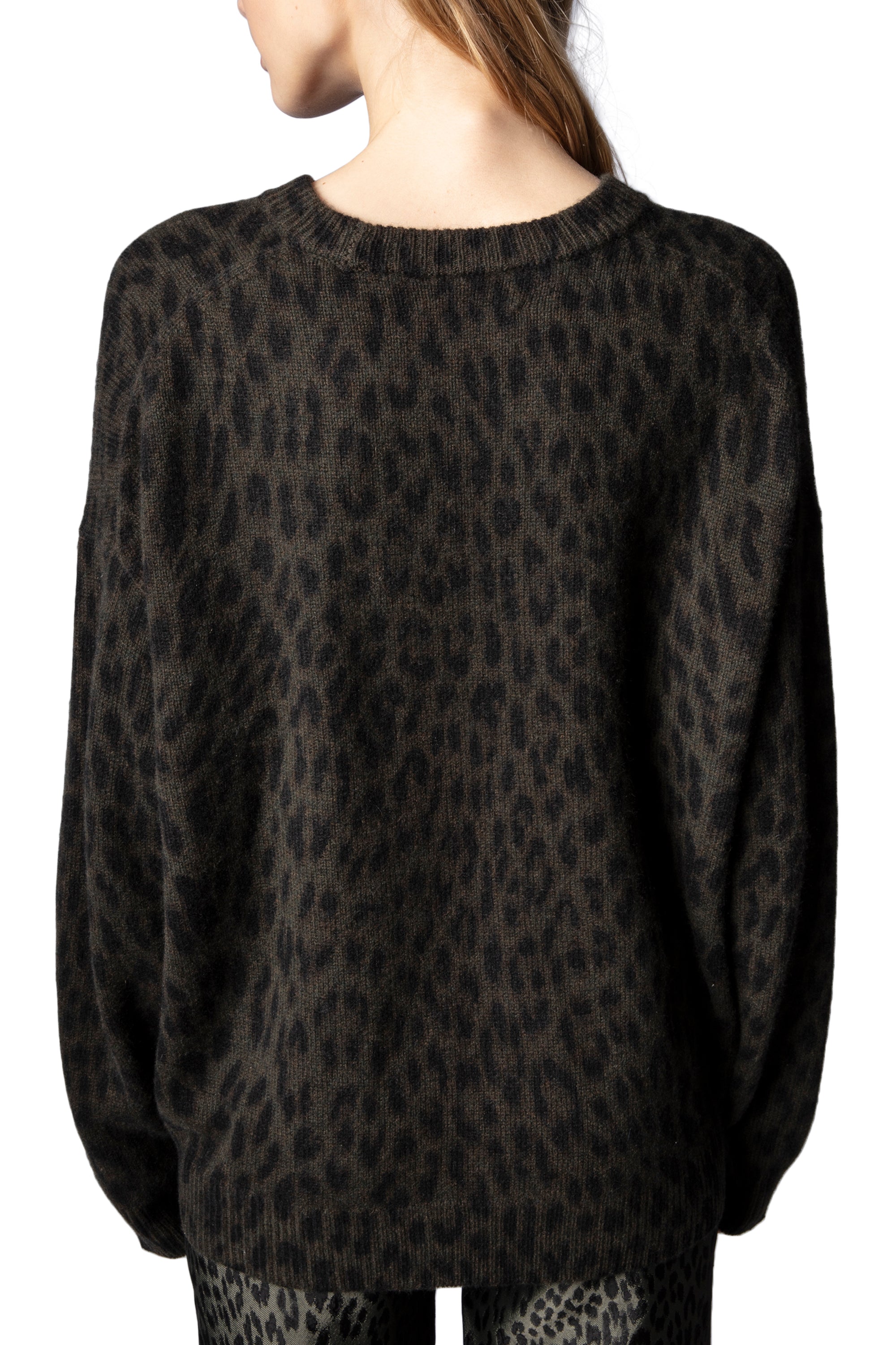 Pull Markus Leo en cachemire - Kaki