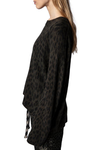 Pull Markus Leo en cachemire - Kaki
