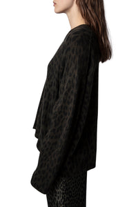 Pull Markus Leo en cachemire - Kaki