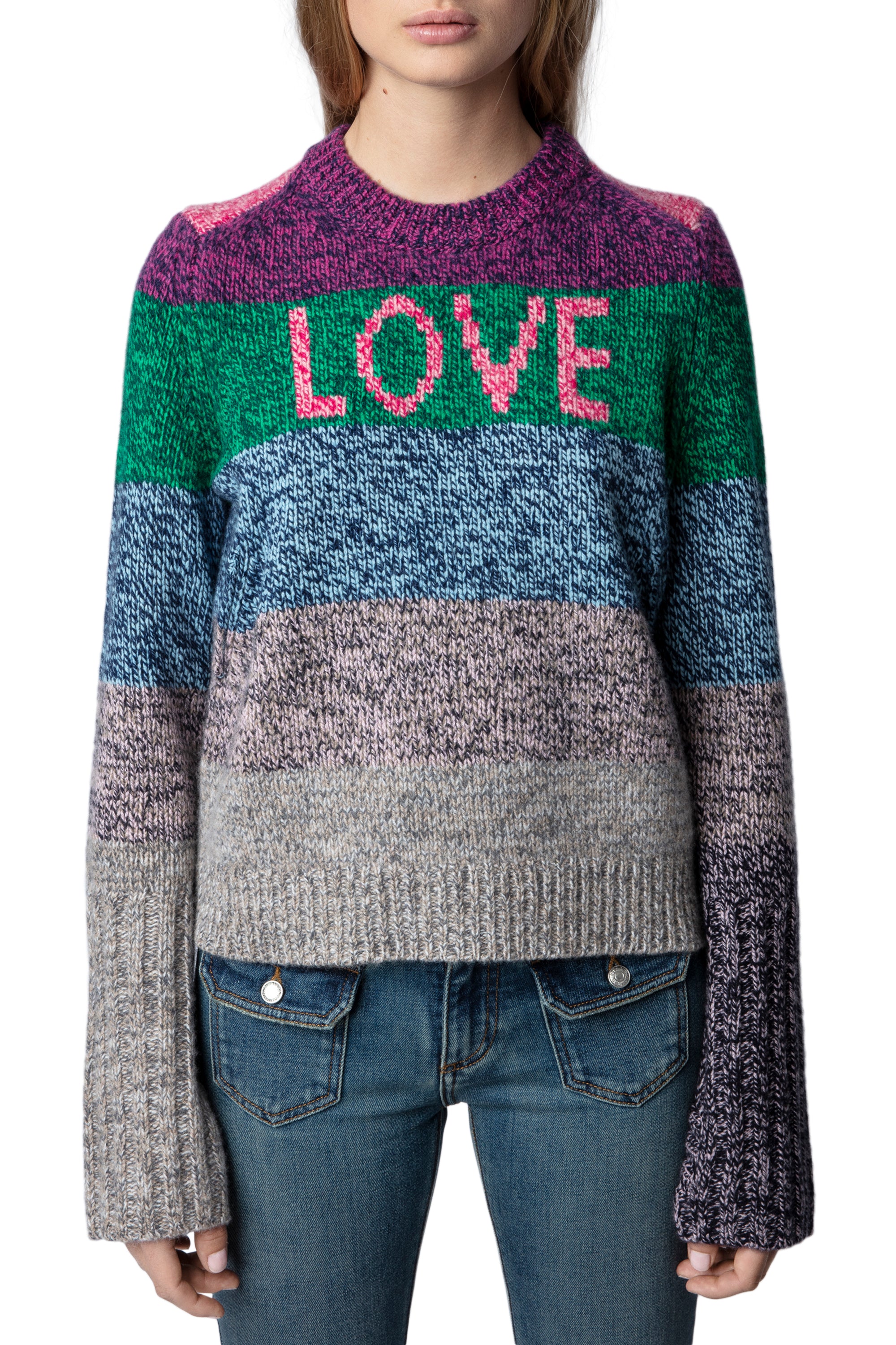 Cyrka Love cashmere and wool jumper - Fushia